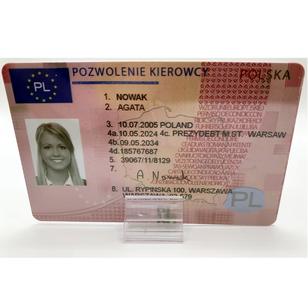 polish drivers license front